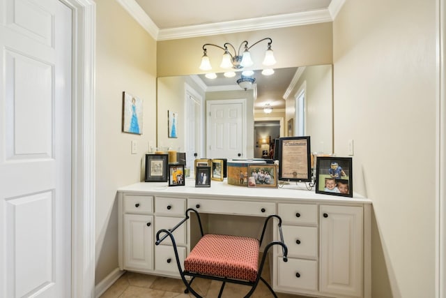 1001 Williams Way, Old Hickory, TN 37138 - bathroom with crown molding, baseboards, and tile patterned floors