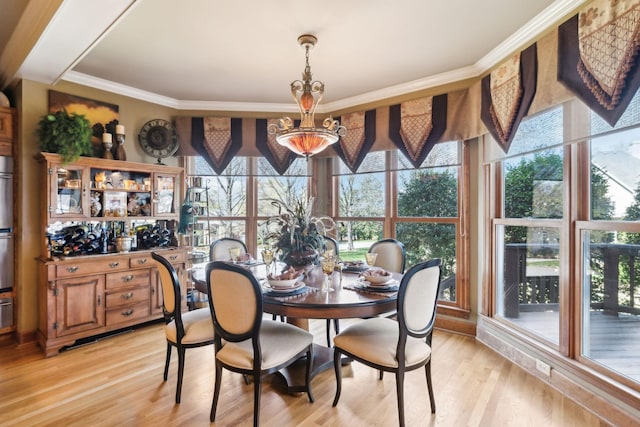 1001 Williams Way, Old Hickory, TN 37138 - dining room featuring crown molding, light wood-style floors, and a chandelier