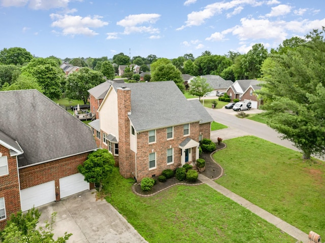 aerial view of residential area