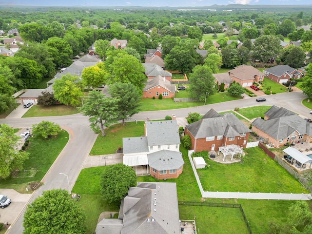 aerial view of residential area