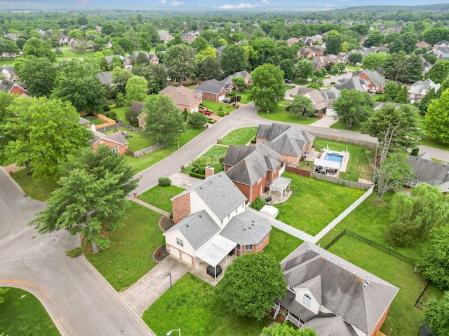 aerial perspective of suburban area