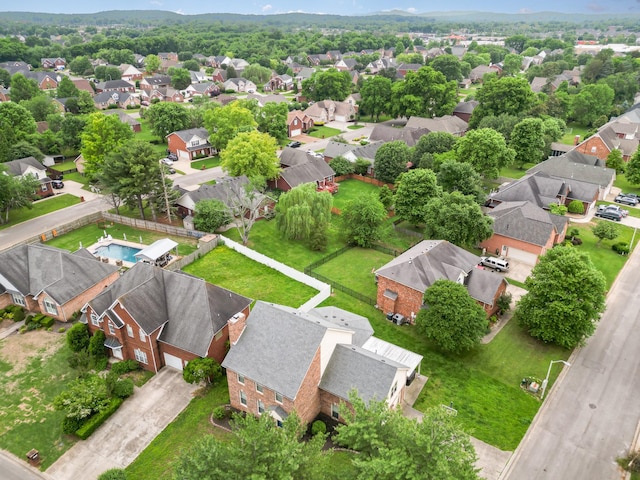 aerial view of residential area