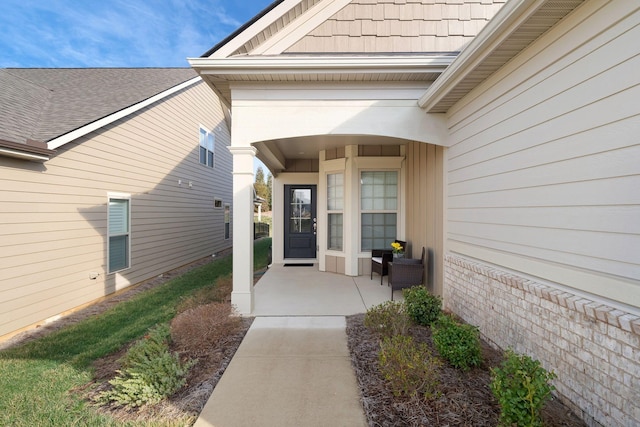 view of doorway to property