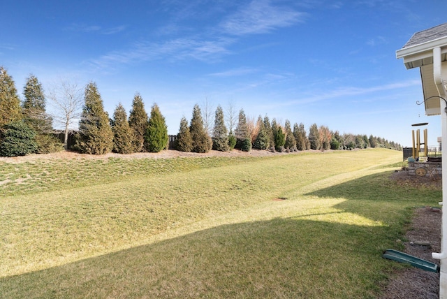 view of green lawn