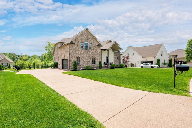 144 Autumn Crk, Lebanon, TN 37087 - view of front of property with a garage, driveway, a front yard, and brick siding