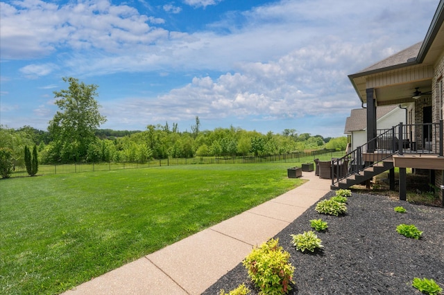 144 Autumn Crk, Lebanon, TN 37087 - view of yard with ceiling fan and stairs