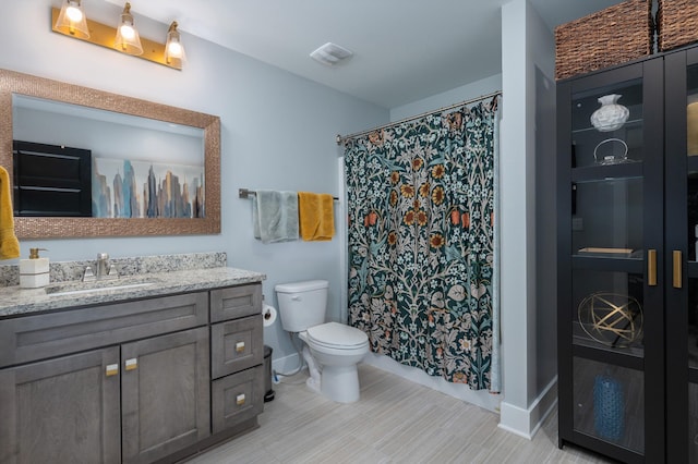 144 Autumn Crk, Lebanon, TN 37087 - full bathroom featuring toilet, vanity, baseboards, and a shower with shower curtain