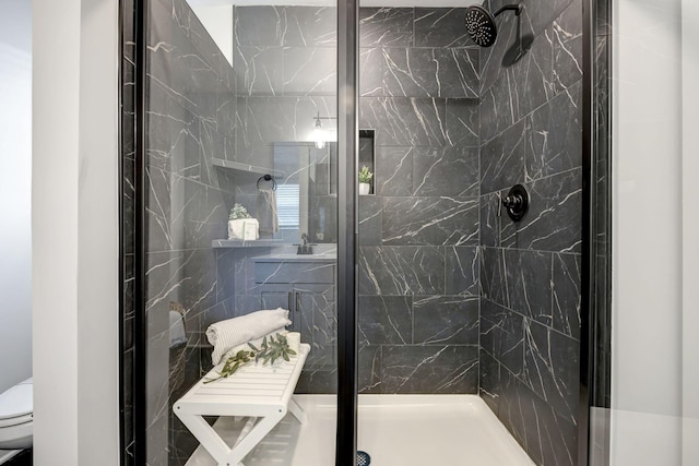 503 Mantes Aly, Hendersonville, TN 37075 - bathroom featuring a stall shower and toilet
