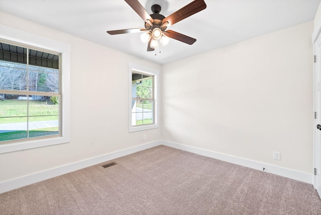 1936 Flats Rd, Cunningham, TN 37052 - carpeted empty room with baseboards and a ceiling fan