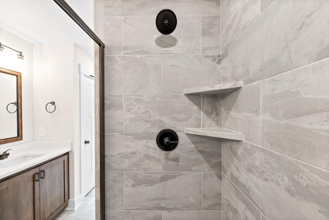 1936 Flats Rd, Cunningham, TN 37052 - bathroom with tiled shower and vanity