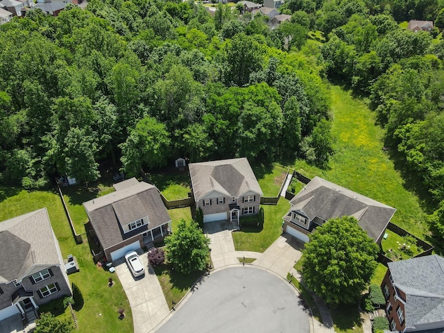 aerial view of residential area