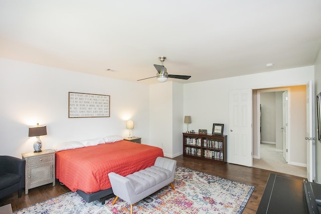 1552 Liberty Pike, Franklin, TN 37067 - bedroom featuring wood finished floors, baseboards, and a ceiling fan