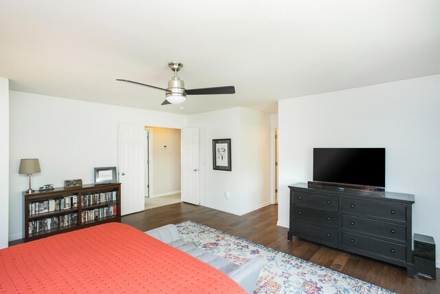 1552 Liberty Pike, Franklin, TN 37067 - bedroom with wood finished floors, baseboards, and a ceiling fan