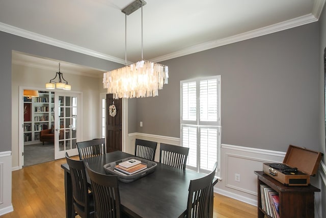 1552 Liberty Pike, Franklin, TN 37067 - dining space featuring crown molding, a chandelier, and light wood finished floors