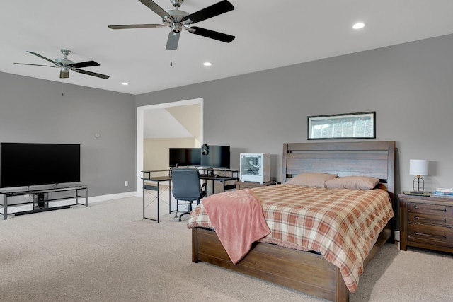 69 Meadows Rd, Hillsboro, TN 37342 - bedroom with light colored carpet and recessed lighting