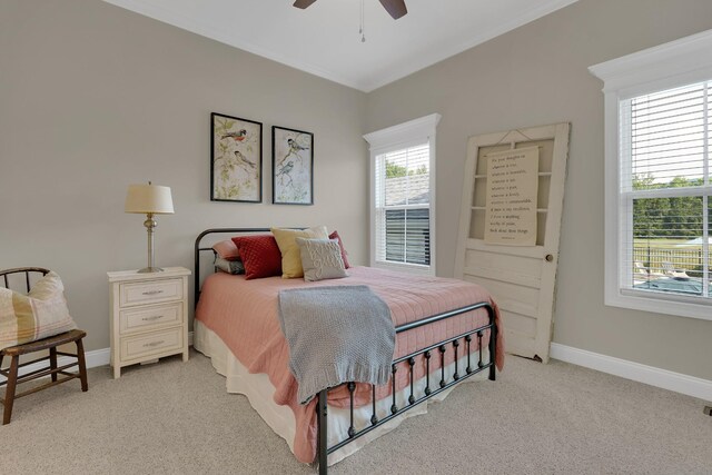 69 Meadows Rd, Hillsboro, TN 37342 - bedroom featuring light colored carpet and ceiling fan