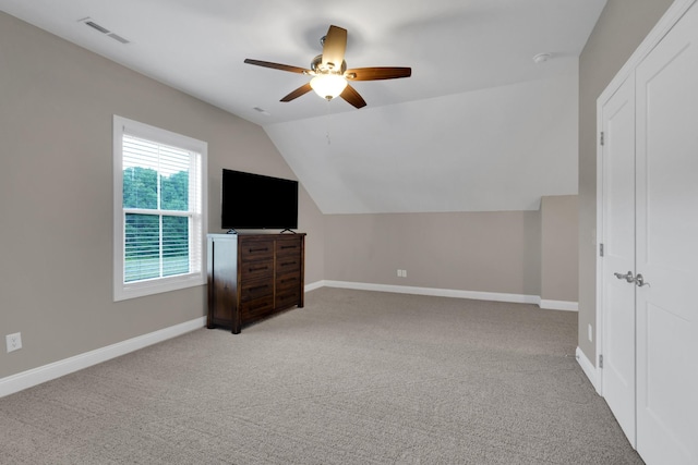 69 Meadows Rd, Hillsboro, TN 37342 - bonus room featuring ceiling fan, vaulted ceiling, and carpet flooring