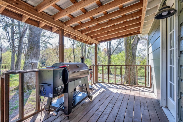 10 Patrick Rd, Fayetteville, TN 37334 - wooden deck with a grill