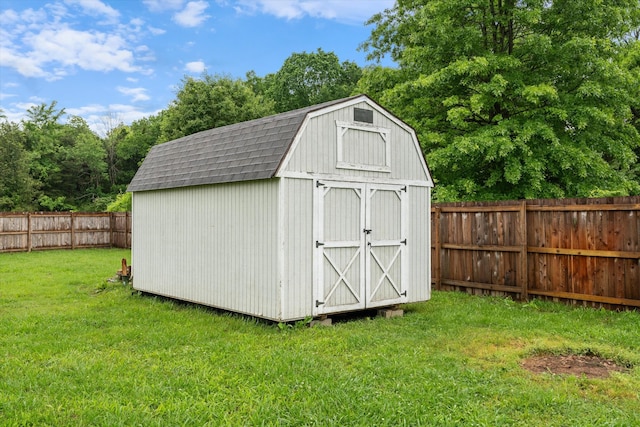 view of shed
