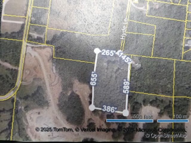 1529 Hyde Ln, Brentwood, TN 37027 - aerial view of property's location with property boundaries highlighted