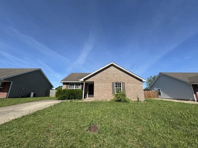 ranch-style house with brick siding