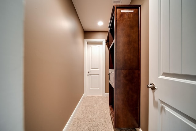 291 Bowling Branch Rd, Cottontown, TN 37048 - corridor with baseboards, carpet, and recessed lighting