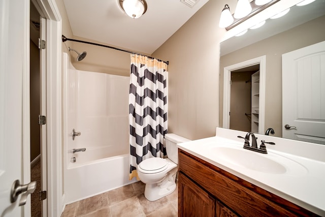 291 Bowling Branch Rd, Cottontown, TN 37048 - bathroom with shower / bath combo with shower curtain, vanity, and toilet