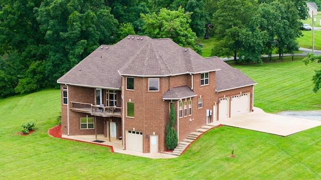 291 Bowling Branch Rd, Cottontown, TN 37048 - rear view of house featuring a yard and brick siding