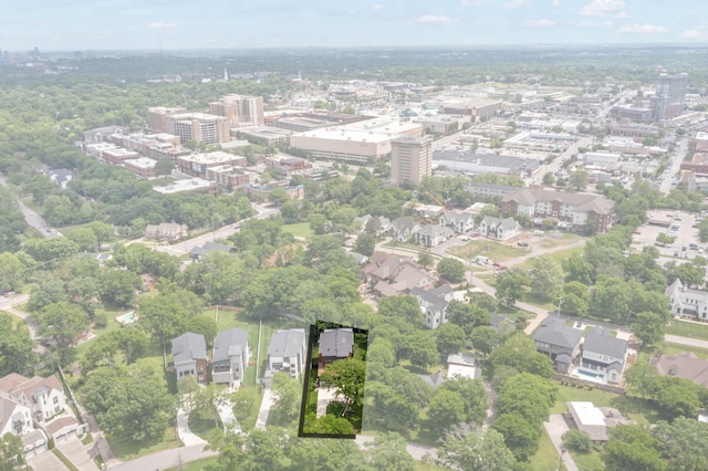 view of urban area with property parcel outlined