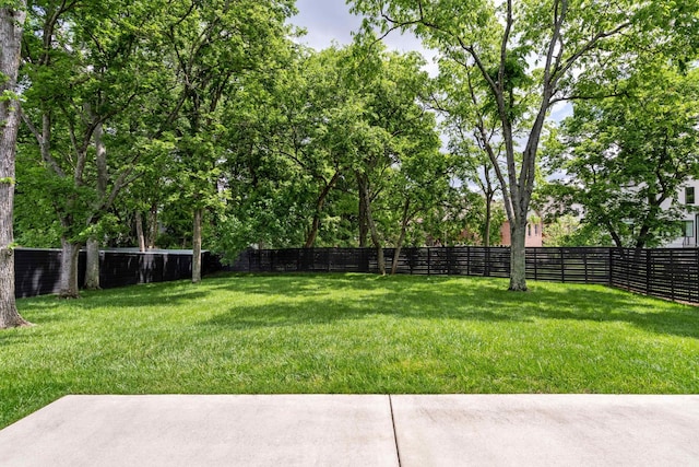 view of yard featuring view of scattered trees