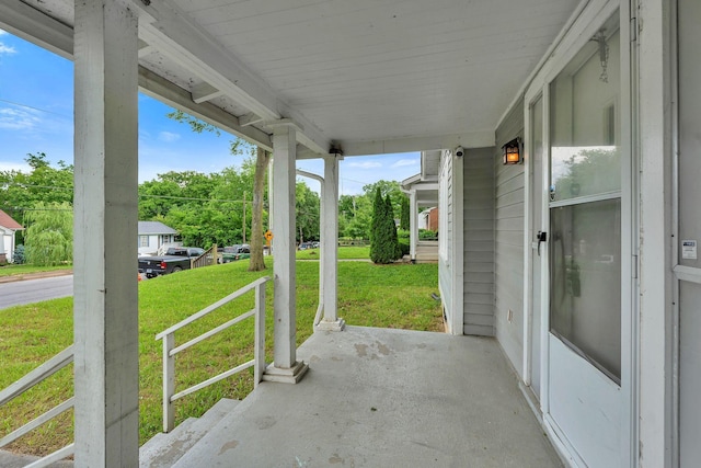 view of patio / terrace featuring covered porch