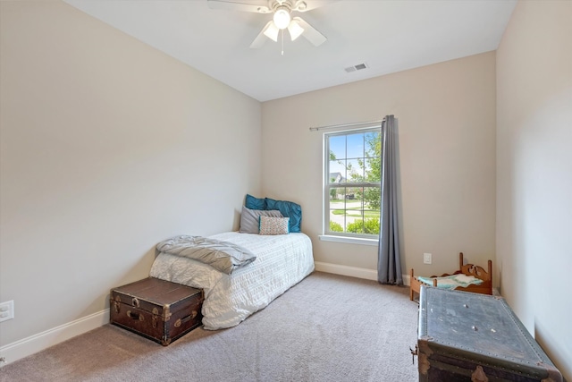 1500 Cedarbrooke Ln, Lebanon, TN 37090 - bedroom featuring carpet floors, baseboards, and a ceiling fan