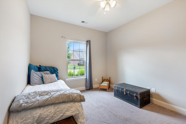 1500 Cedarbrooke Ln, Lebanon, TN 37090 - bedroom featuring carpet, baseboards, and a ceiling fan
