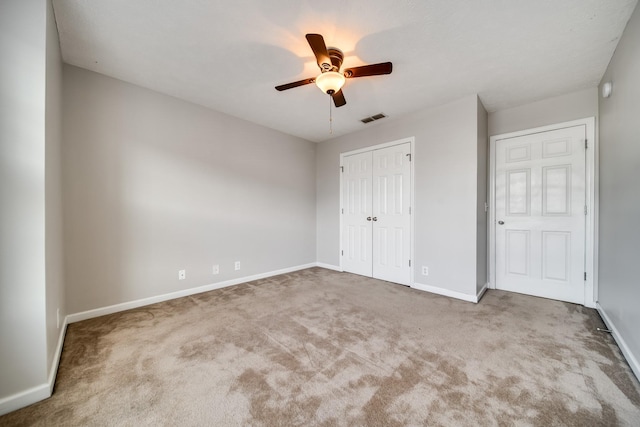 4838 Laura Jeanne Blvd, Murfreesboro, TN 37129 - unfurnished bedroom with carpet floors, baseboards, a closet, and a ceiling fan