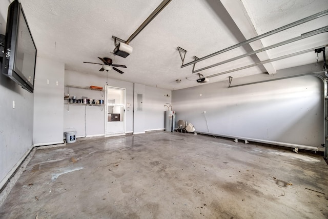 4838 Laura Jeanne Blvd, Murfreesboro, TN 37129 - garage with electric water heater, a garage door opener, electric panel, and baseboards