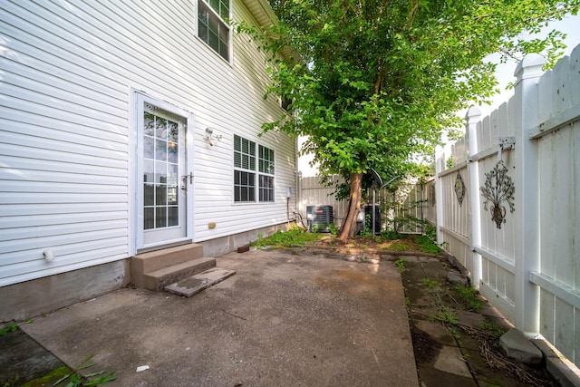 4838 Laura Jeanne Blvd, Murfreesboro, TN 37129 - view of patio / terrace featuring entry steps, a fenced backyard, and central AC