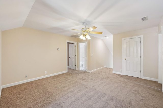 1403 Ottawa Pl, Murfreesboro, TN 37129 - bonus room with ceiling fan, carpet flooring, lofted ceiling, and baseboards