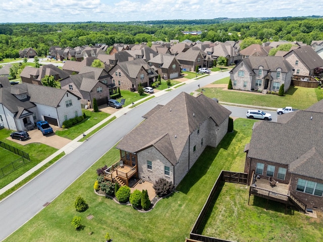 aerial perspective of suburban area