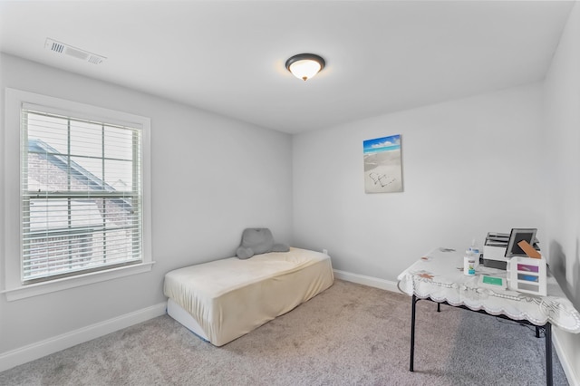 bedroom featuring baseboards and carpet floors