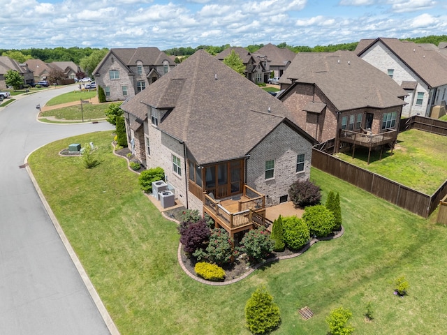 aerial view of residential area