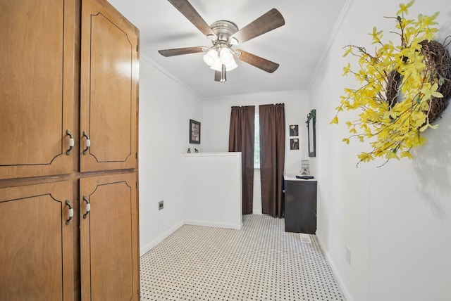 1885 N Soules Chapel Rd, Cunningham, TN 37052 - hallway with ornamental molding and baseboards