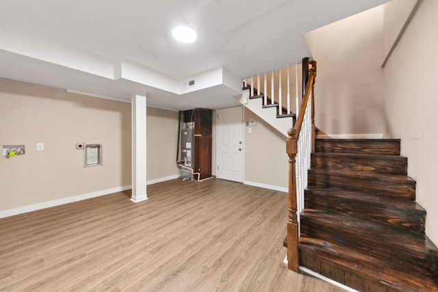 1614 Shady Cir, Lebanon, TN 37087 - finished below grade area featuring wood finished floors, stairs, and baseboards