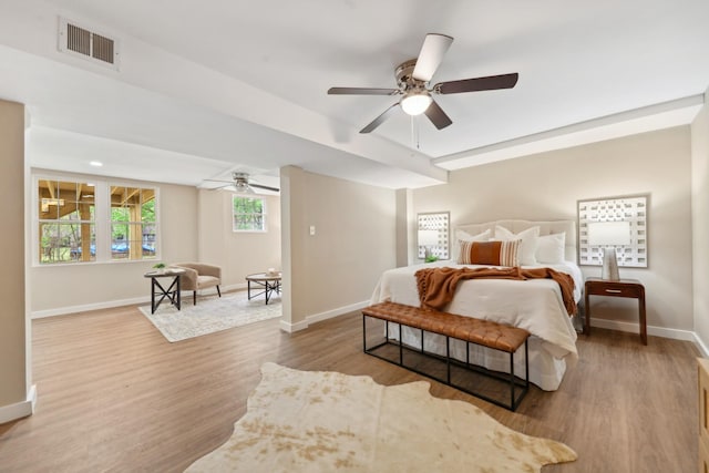 1614 Shady Cir, Lebanon, TN 37087 - bedroom featuring baseboards, wood finished floors, and a ceiling fan