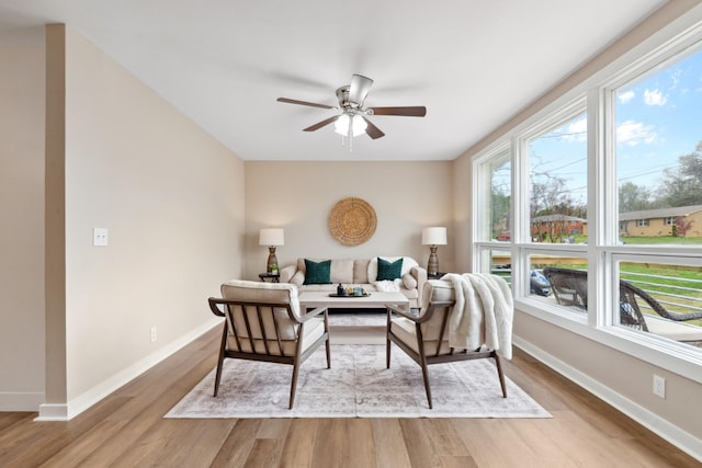 1614 Shady Cir, Lebanon, TN 37087 - home office with wood finished floors, ceiling fan, and baseboards