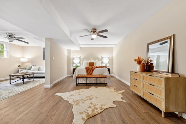 1614 Shady Cir, Lebanon, TN 37087 - bedroom featuring wood finished floors, baseboards, and ceiling fan