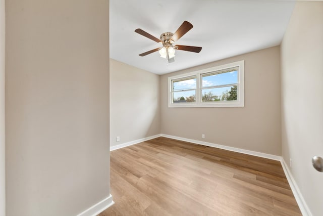 1614 Shady Cir, Lebanon, TN 37087 - spare room featuring light wood finished floors, baseboards, and a ceiling fan