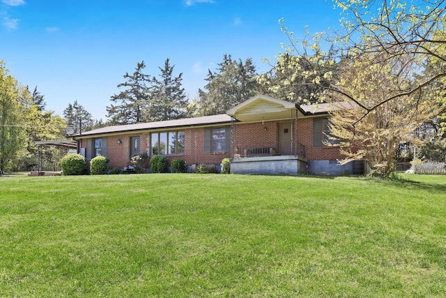 1515 Owen Rd, Brentwood, TN 37027 - single story home featuring a front yard, brick siding, and crawl space