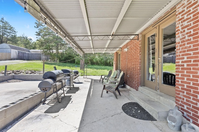 1515 Owen Rd, Brentwood, TN 37027 - view of patio / terrace with french doors and entry steps