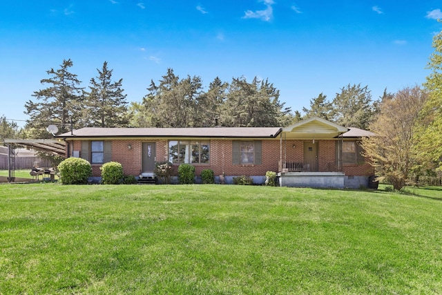 1515 Owen Rd, Brentwood, TN 37027 - ranch-style house featuring brick siding and a front lawn
