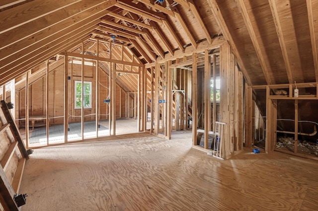 view of attic